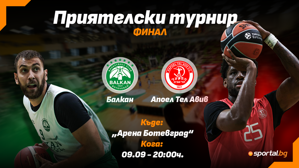 Отборите на Балкан и Апоел Тел Авив се изправят един