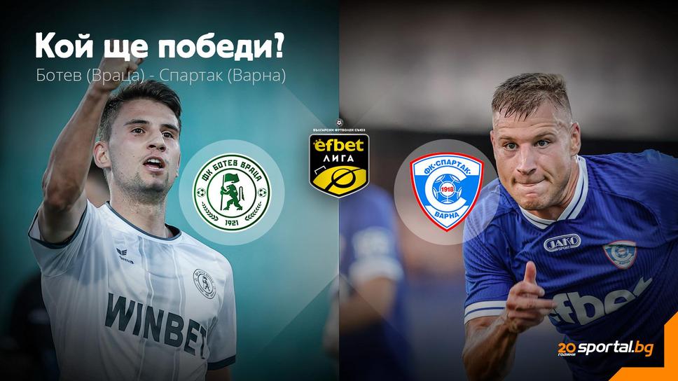 Ботев (Враца) и Спартак (Варна) търсят завръщане на победния път