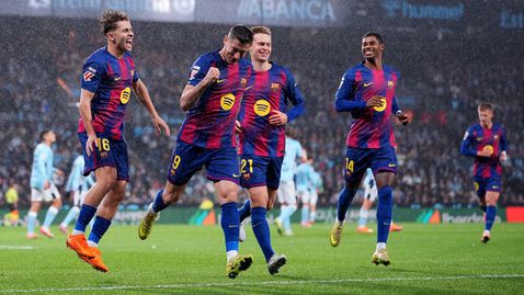След хеттрик на Левандовски и голово шоу Барселона скъси разликата с Реал
