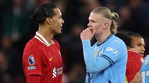 Холанд срещу Ван Дайк - ключовият дуел в дербито Ман Сити срещу Ливърпул