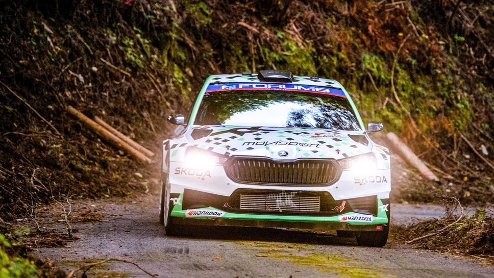 Българският пилот в WRC2 Николай Грязин навигатор Константин Александров Шкода