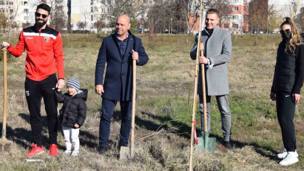 Локо Пловдив с поредната добра кауза - засади 60 дръвчета в парк "Лаута"