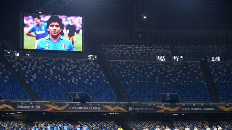 Наполи почете Марадона с успех в Лига Европа (видео + галерия)