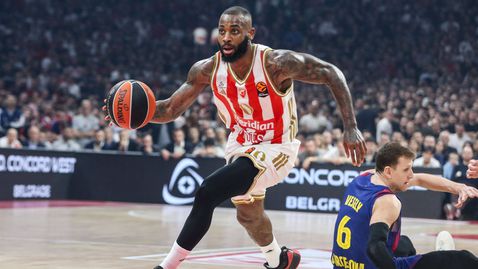 Пълен кошмар за Коди-Милър Макинтайър! Звезда пропиля двуцифрен аванс и загуби дербито с Партизан в Евролигата