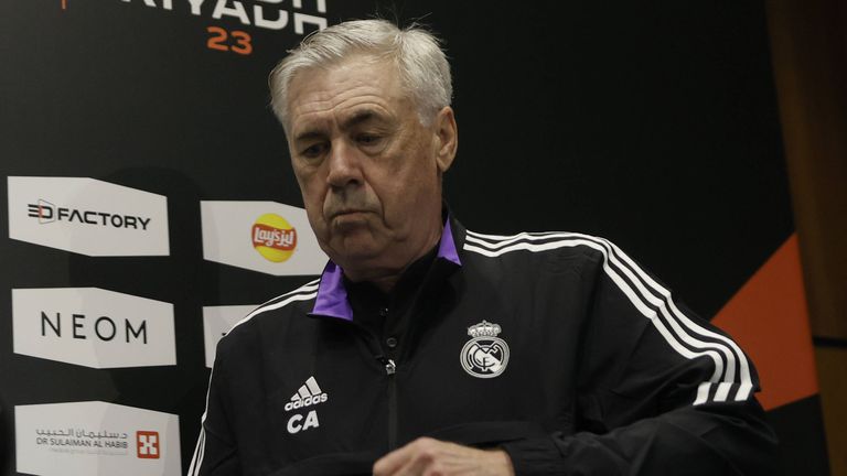 Наставникът на Реал Мадрид Карло Анчелоти говори преди утрешния полуфинал