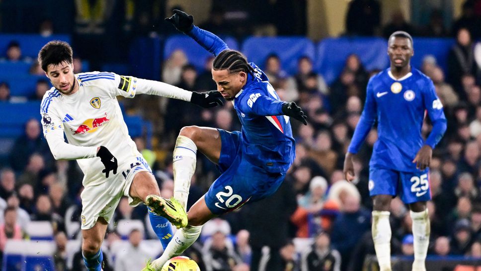 Лийдс и Илия Груев прекъснаха перфектната серия на Челси при Росиниър, въпреки че губеха с 0:2 на "Стамфорд Бридж"