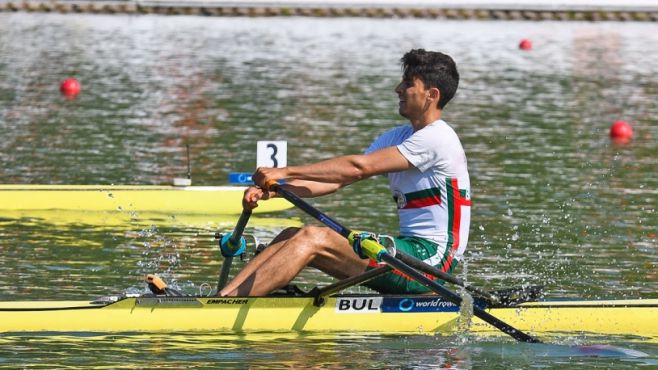 Лазар Пенев на финал на Европейското по гребане