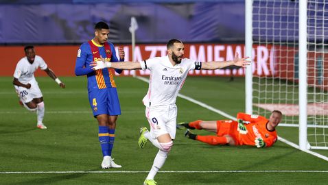 Реал Мадрид пак удари Барселона и се изкачи на върха (видео)
