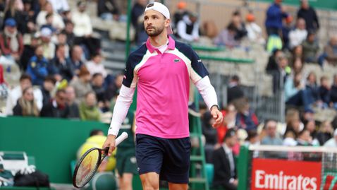 Страхотна двучасова битка и пети 1/4-финал за Григор Димитров в Монте Карло