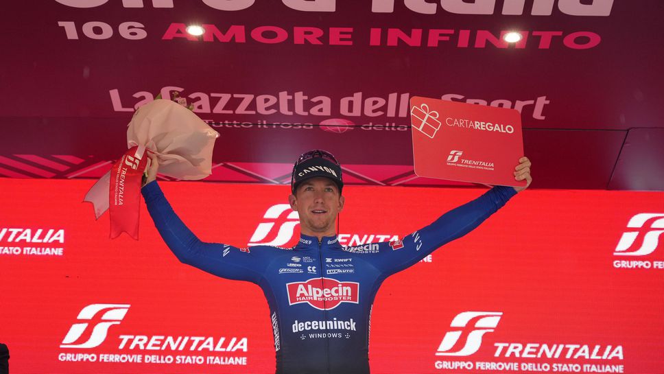 Кейдън Гроувс спечели изпълнения с падания пети етап от Обиколката на Италия