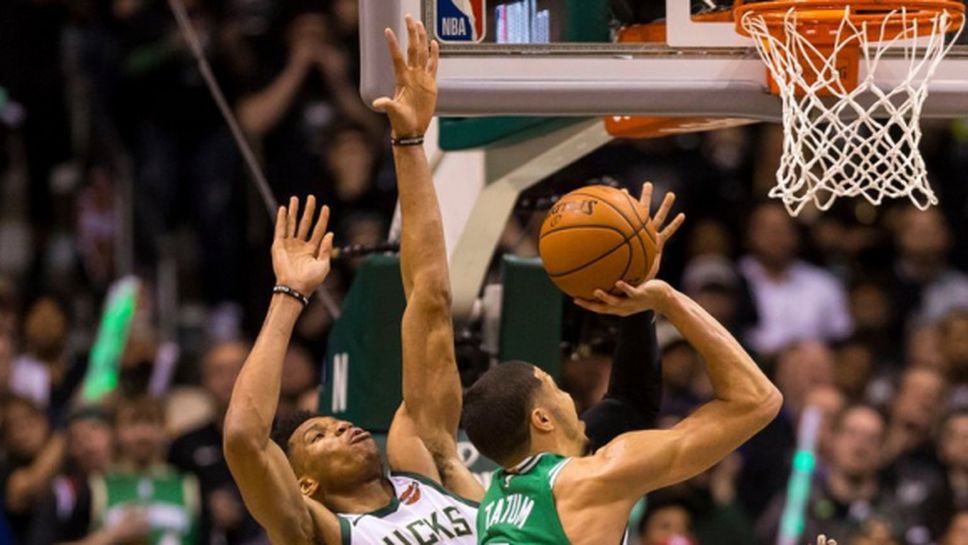 Антетокунбо изпрати серията между Бъкс и Селтикс в седми мач