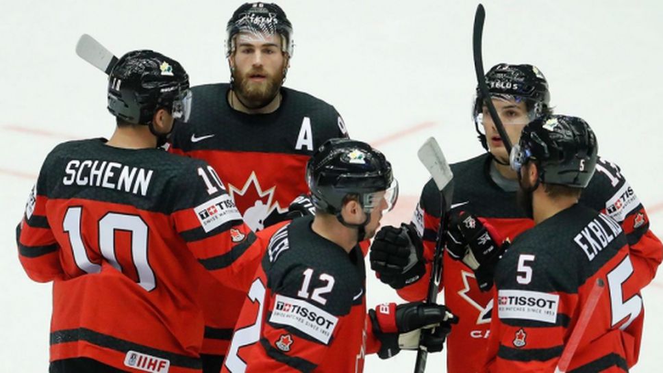 Канада разгроми Дания на световните финали по хокей на лед