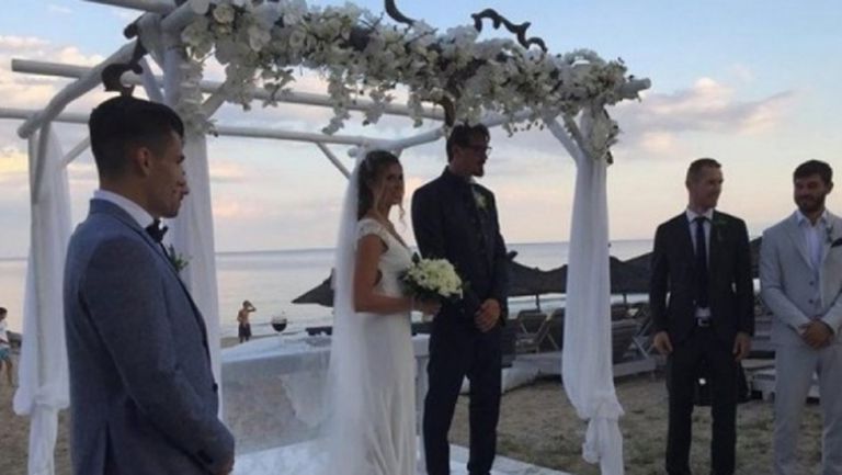 Матей Казийски и Христо Златанов на сватбата на гръцки национал (снимки + видео)