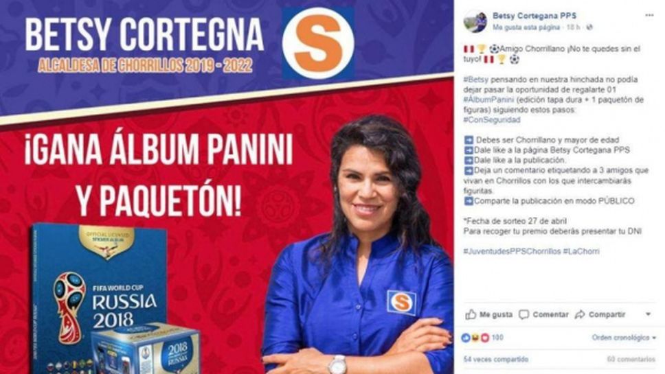 Кандидат за кмет на Лима "купува" гласове със стикери Панини