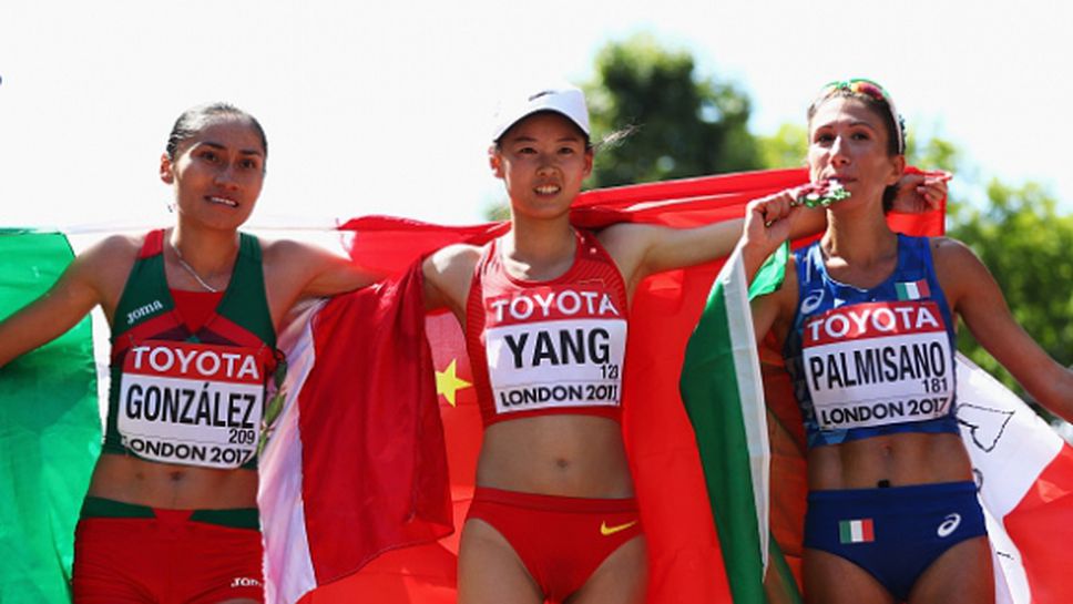 Китайка спечели титлата на 20 километра спортно ходене на Световното в Лондон