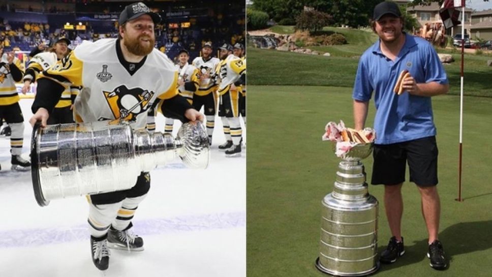 Шампион в НХЛ изуми - напълни Купа Стенли с хотдог