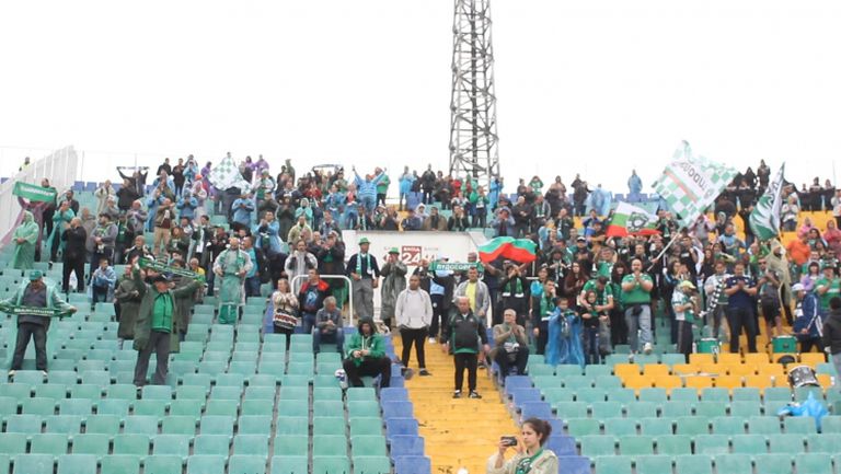 Агитката на Лудогорец на финала с Ботев