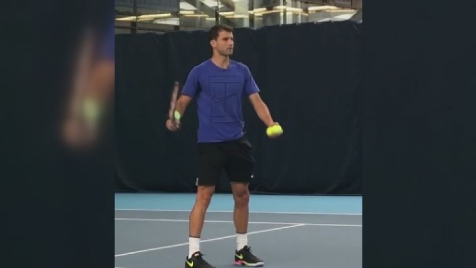 Григор даде тенис урок на сина на Бекъм
