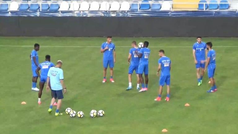 "Сините" тренират преди мача с Хайдук