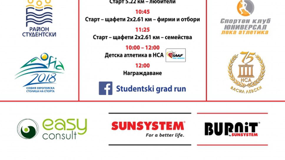 "Студентски град рън" на 1 октомври