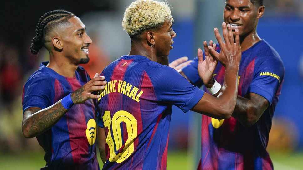 Отборът на Барселона се развихри в последната си контрола преди