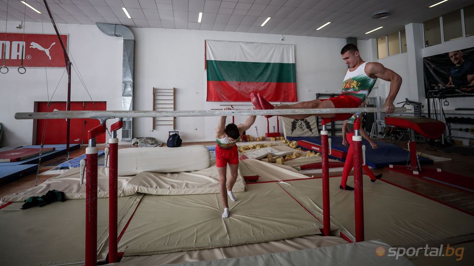 Тренировка на националите по сп. гимнастика преди Световното първенство
