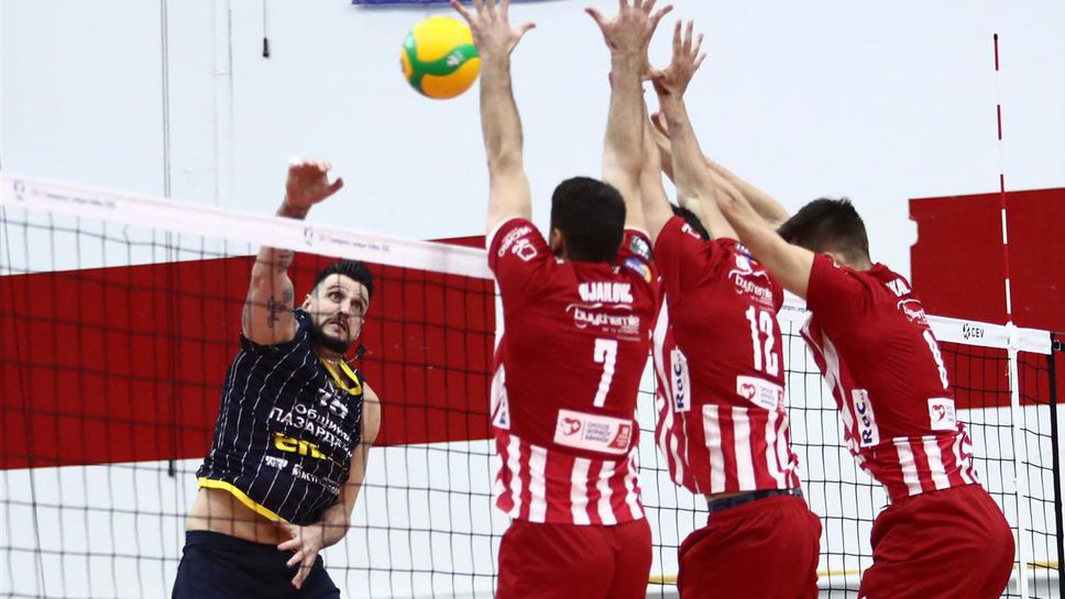 Хебър ще играе в групите на Шампионската лига след 3:1 срещу Олимпиакос в Пирея 🏐