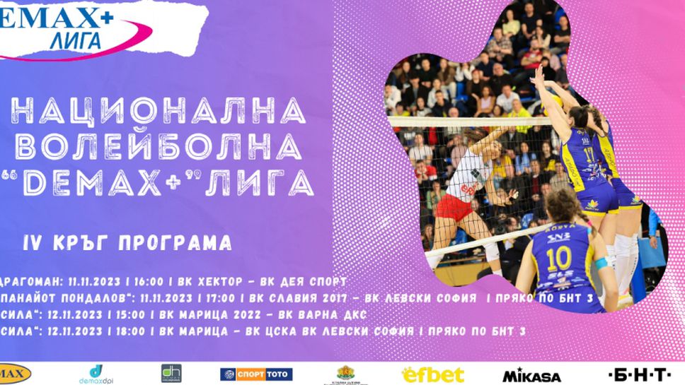Два дерби мача от Национална Волейболна DEMAX+ лига с тв излъчване