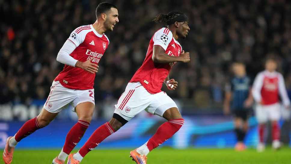 Брюж 0:1 Арсенал, брилянтен гол на Мадуеке