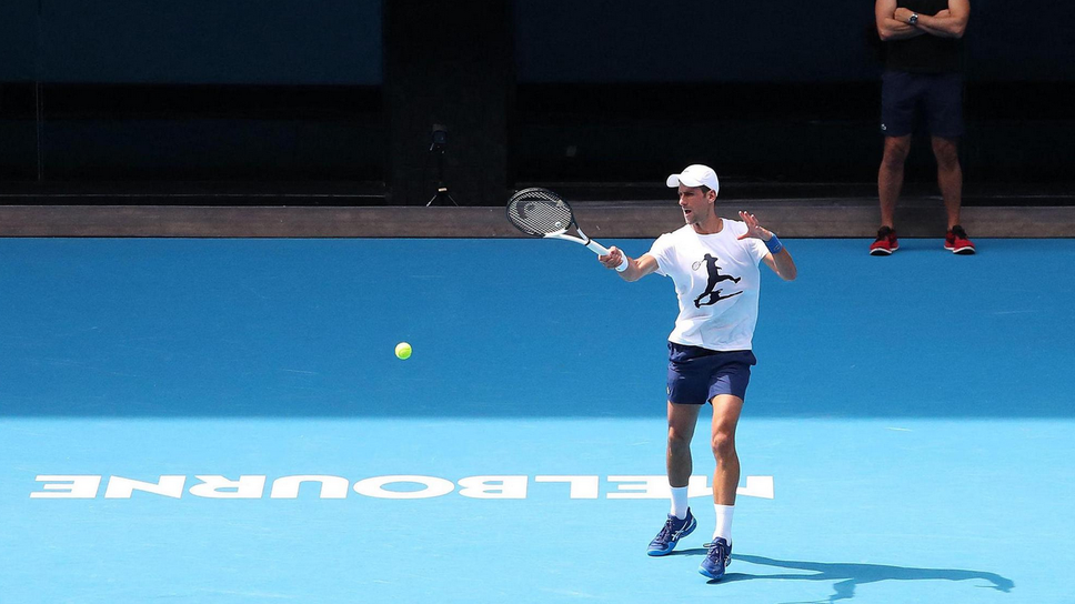 Новак Джокович с втора тренировка в Мелбърн