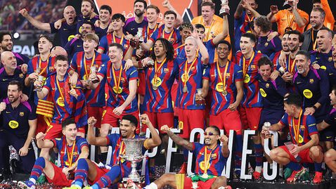  Барселона отново победи със Суперкупата в бясно и запаметяващо се „ Ел Класико “, Рафиня още веднъж бе огромният воин 