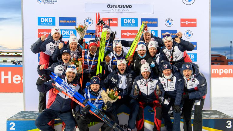 Олимпийският шампион Норвегия спечели всичките пет щафети на 4 по