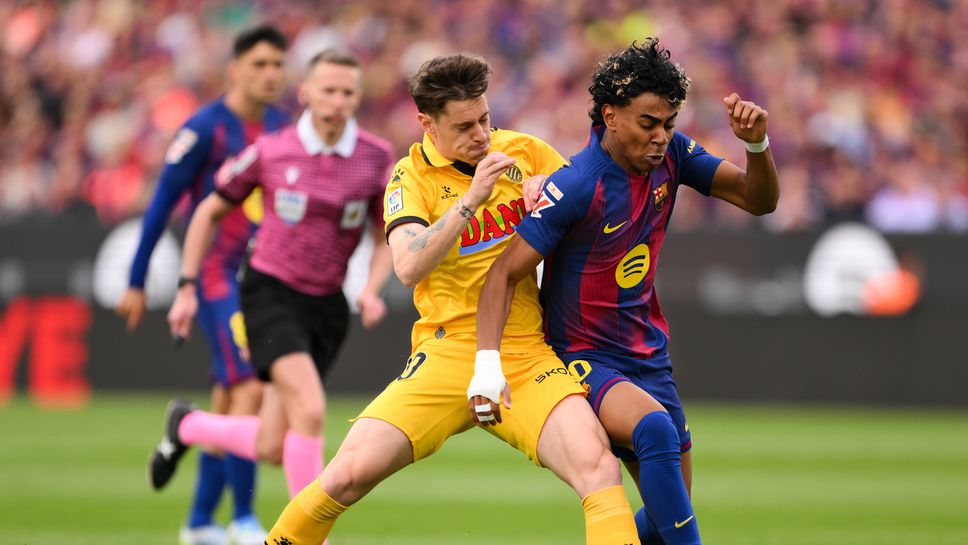 Барселона 1:0 Еспаньол, попадение на Феран Торес