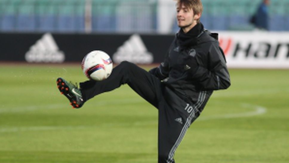 Тренировка на ФК Копенхаген преди мача с Лудогорец