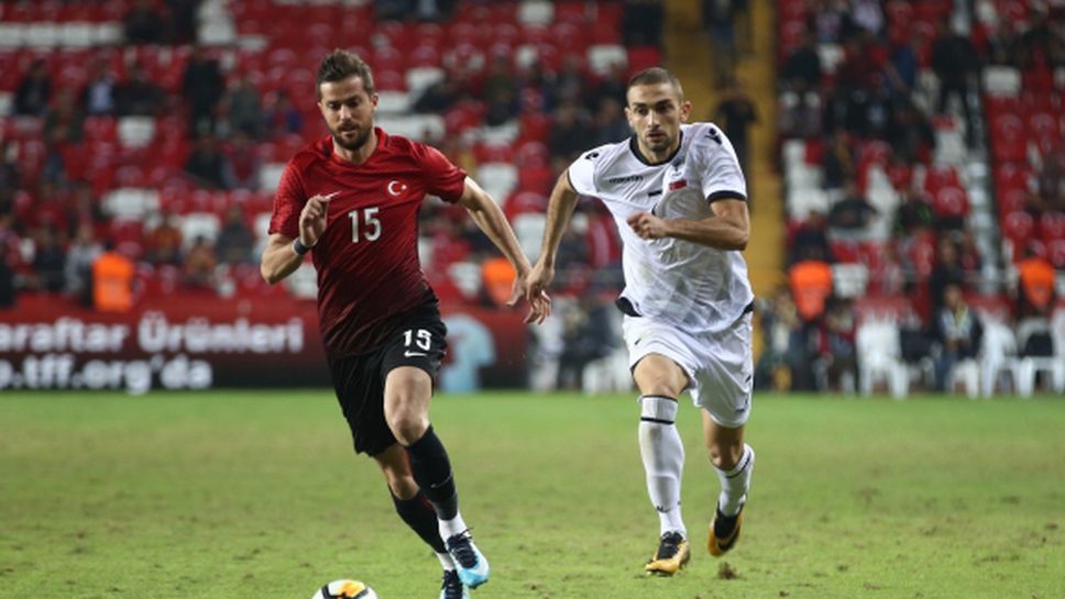 Албания удари Турция, Кабаков показа червен картон (видео)