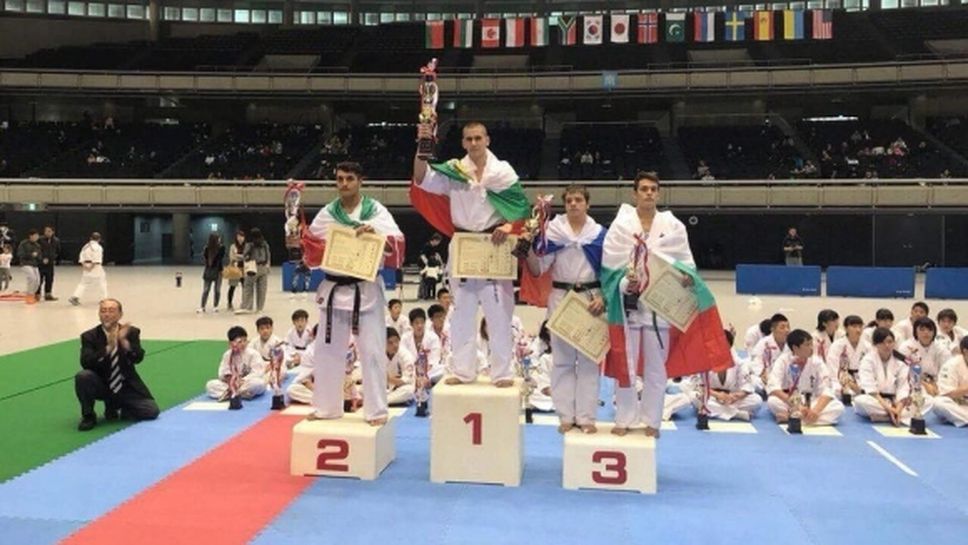 Шест медала и абсолютната шампионска титла по карате киокушин завоюваха състезателите на БККФ в Япония