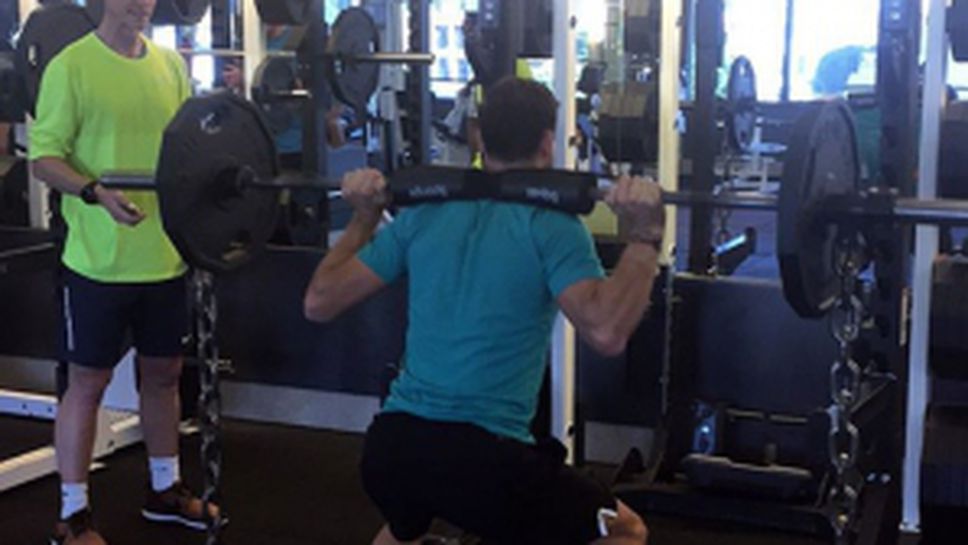 Григор Димитров тренира здраво за Индиън Уелс