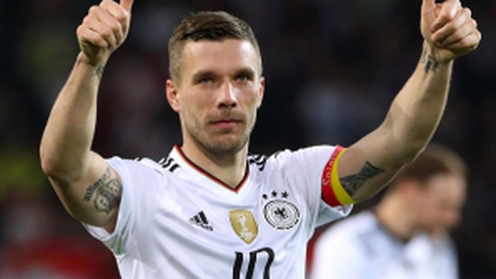 Германия - Англия 1:0 в последния мач на Лукас Подолски