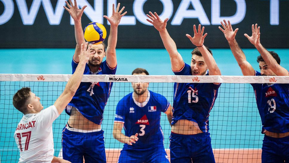 Олимпийският шампион Франция с трета поредна победа във VNL