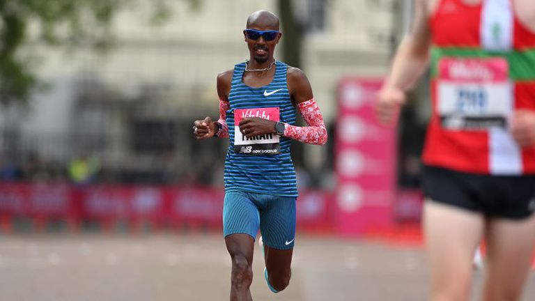 Фара е бягал три пъти на Лондонския маратон и беше