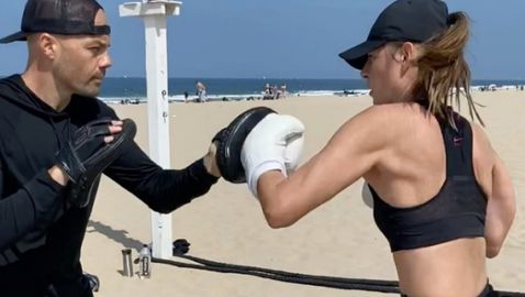 Мария Шарапова напредва все повече в бокса (видео)