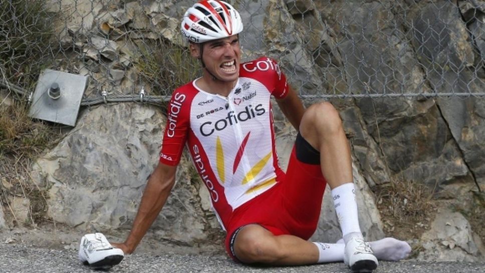 Претендент за "крал на планината" счупи ключица в 3-ия етап на "Тур дьо Франс"