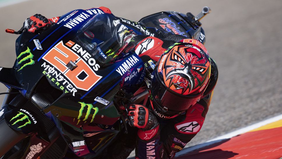 Куартараро с топ време преди квалификацията в Арагон