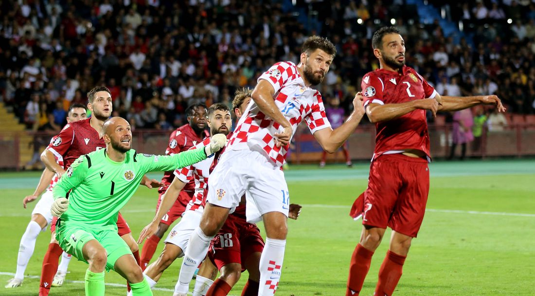 Хърватия взе минимална, но важна победа в гостуването си на Армения
