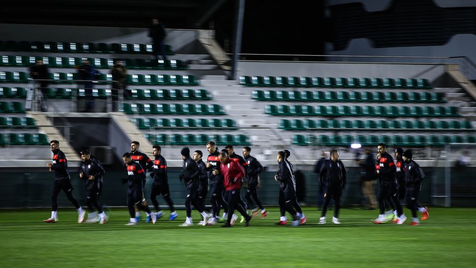 Тренировка на националите преди мача със Северна Ирландия