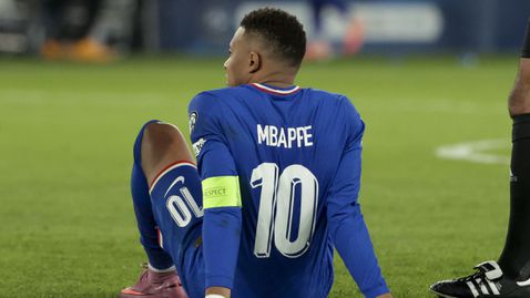 Франция без капитана си Мбапе срещу Исландия