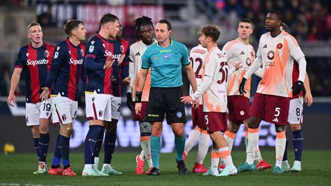 Гол в добавеното време донесе точката за Рома в тежкото гостуване на Болоня в мач с две дузпи