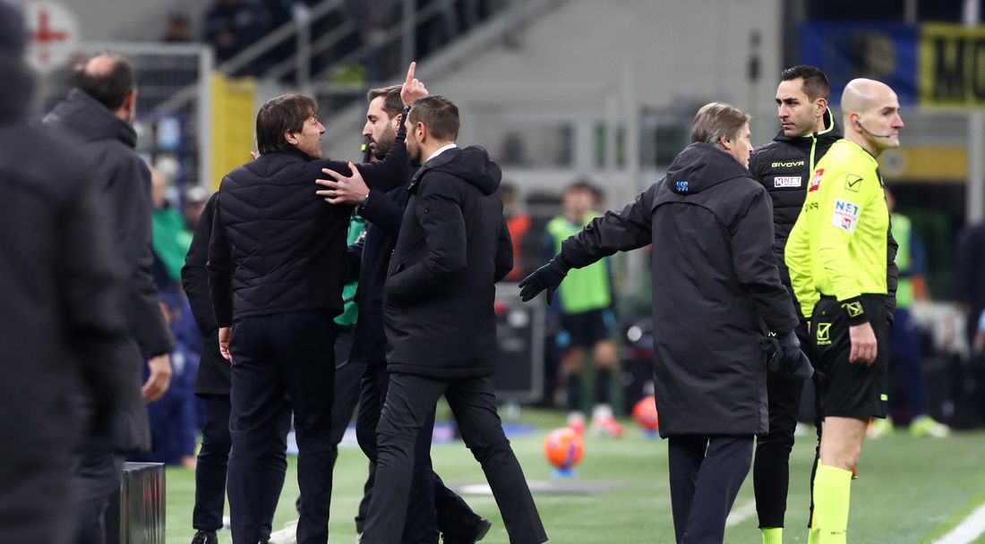 Ето защо Конте получи червен картон срещу Интер