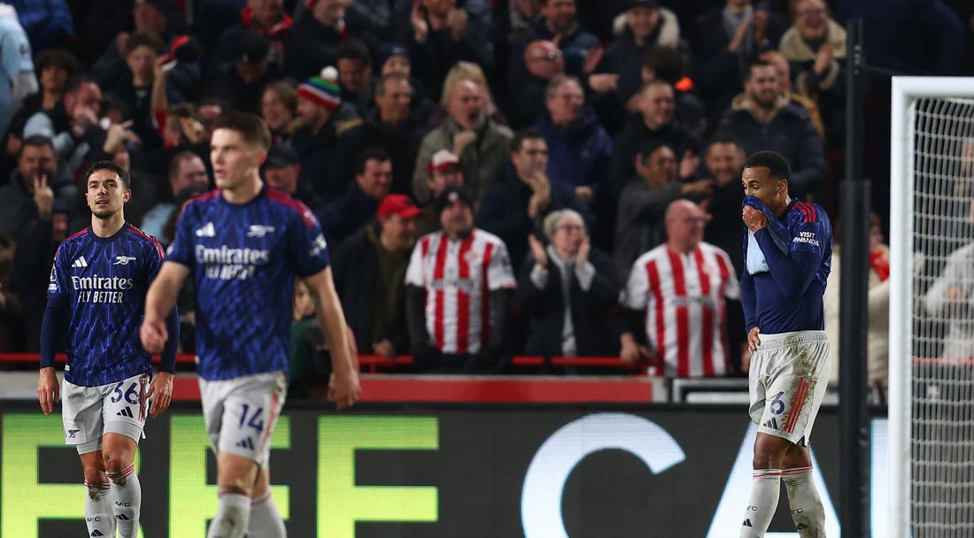 Арсенал се издъни срещу Брентфорд след слаба игра