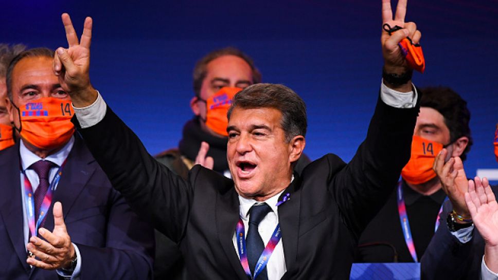 Жоан Лапорта беше избран за президент на Барселона и аплодира Меси